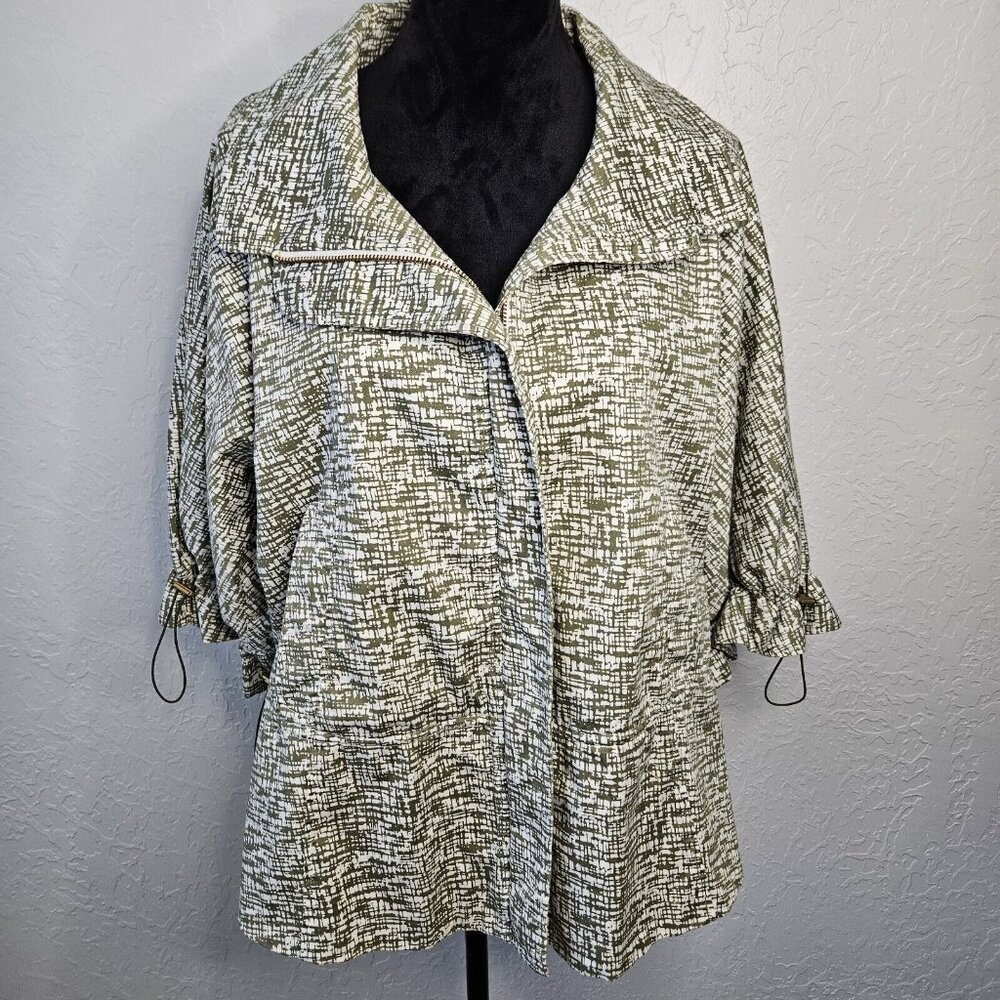 Womens Sz Large Madison Hill New York Jacket Womens Olive Green Boho Cottage - Picture 8 of 16